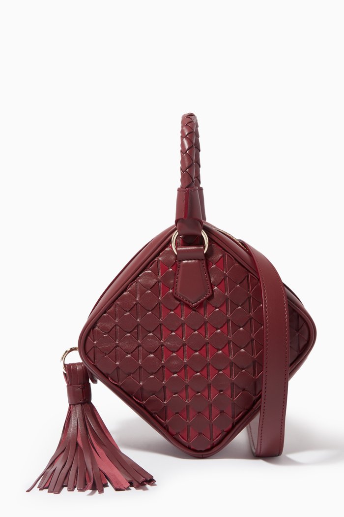 

Petra Geometric Handbag in Mosaico, Burgundy