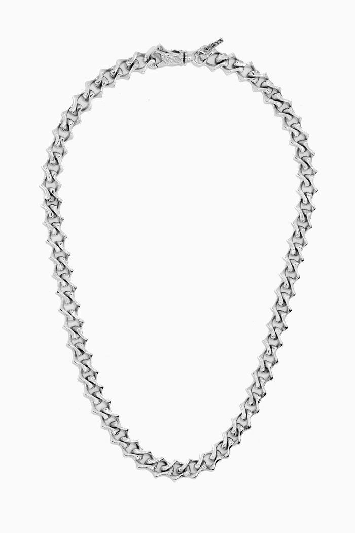 

Small Sharp Link Chain Necklace in Sterling Silver