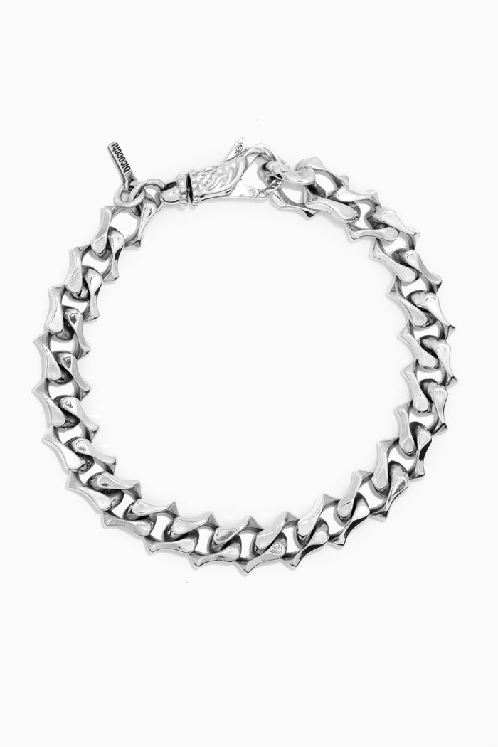

Small Sharp Link Bracelet in Sterling Silver