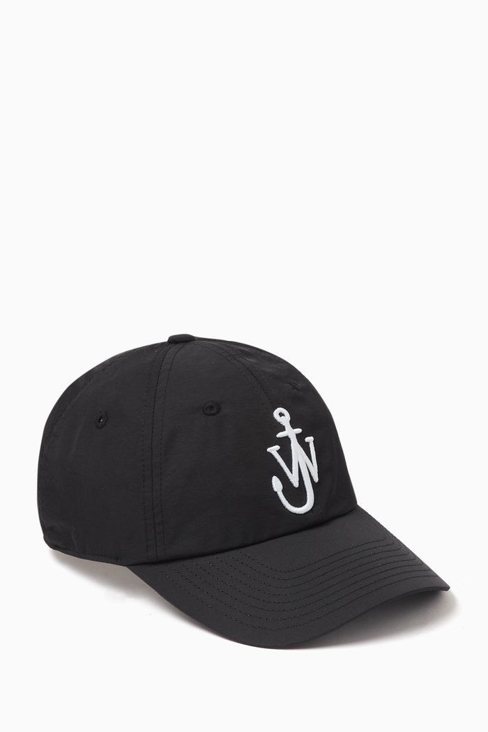 

Logo Baseball Cap in Nylon Gabardine, Black