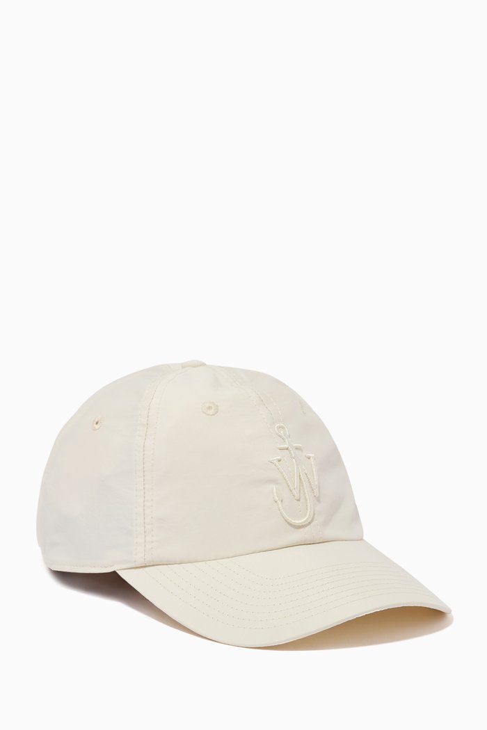 

Logo Baseball Cap in Nylon Gabardine, White