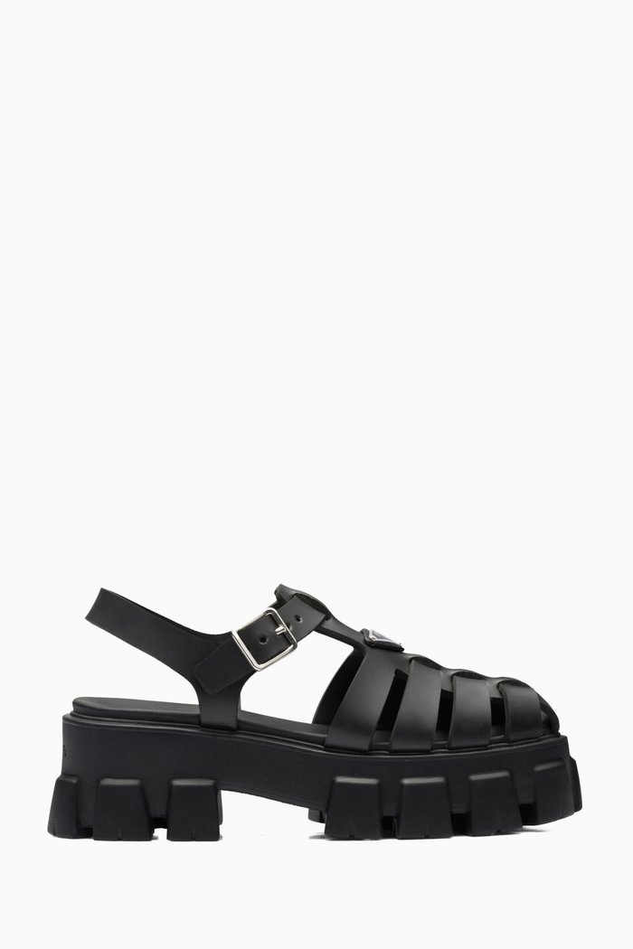 

Monolith Platform Sandals in Foam Rubber, Black