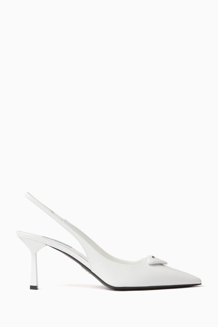

Slingback 75 Pumps in Spazzolato Leather, Neutral