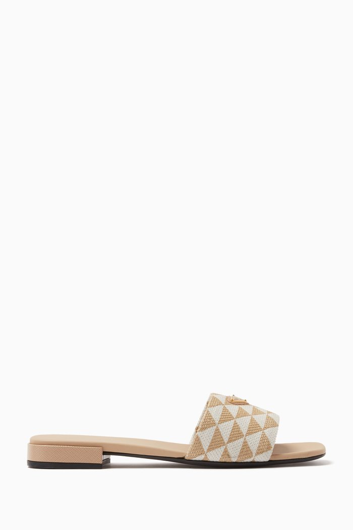 

Ciabatte Triangolo Jacquard Slides, Neutral