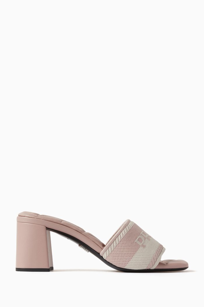 

Ciabatte 65 Mules in Embroidered Fabric, Pink