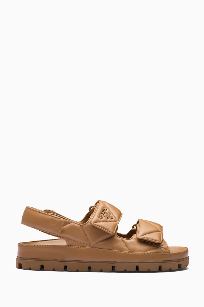 

Fussbett Quilted Sandals in Nappa Leather, Brown