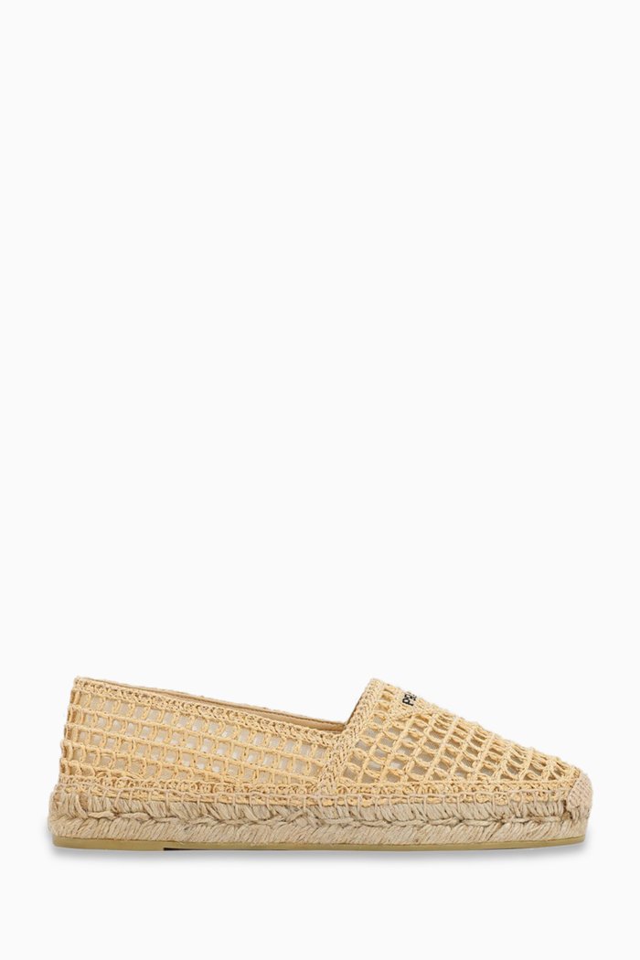 

Logo Espadrilles in Raffia & Jute, Neutral