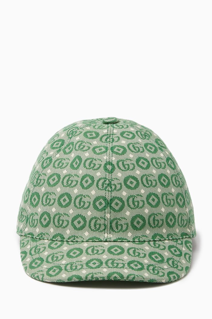 GG Dots Baseball Hat in Canvas, Green
