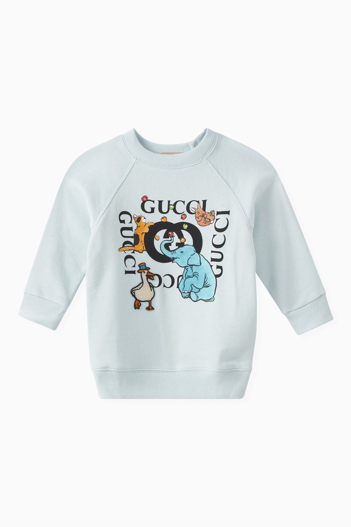 

Animal Logo Print Sweatshirt in Cotton, Multicolour