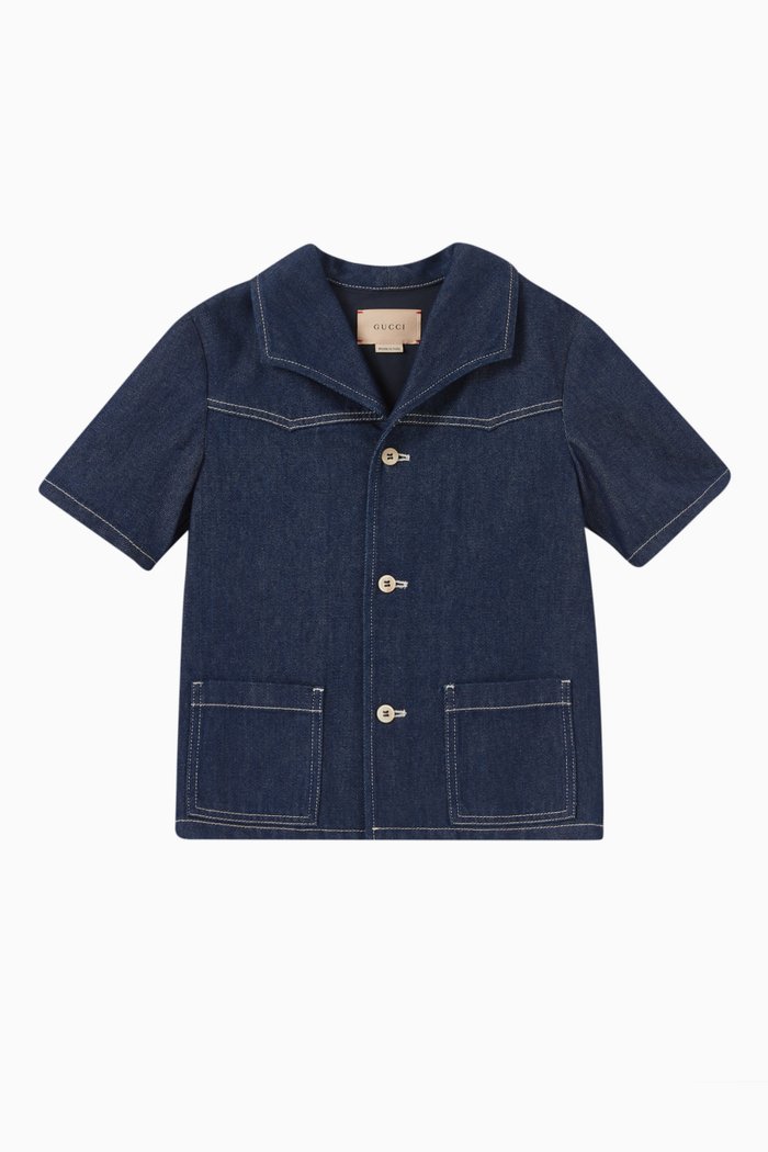 

Logo Denim Jacket in Cotton, Blue