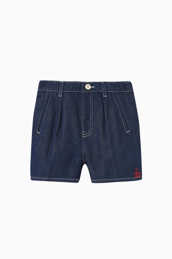 

Logo Bermuda Shorts in Cotton, Blue