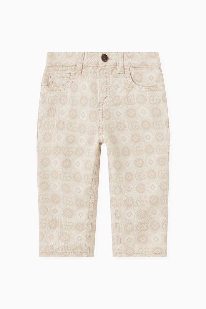

Double G Denim Pants in Cotton, Neutral