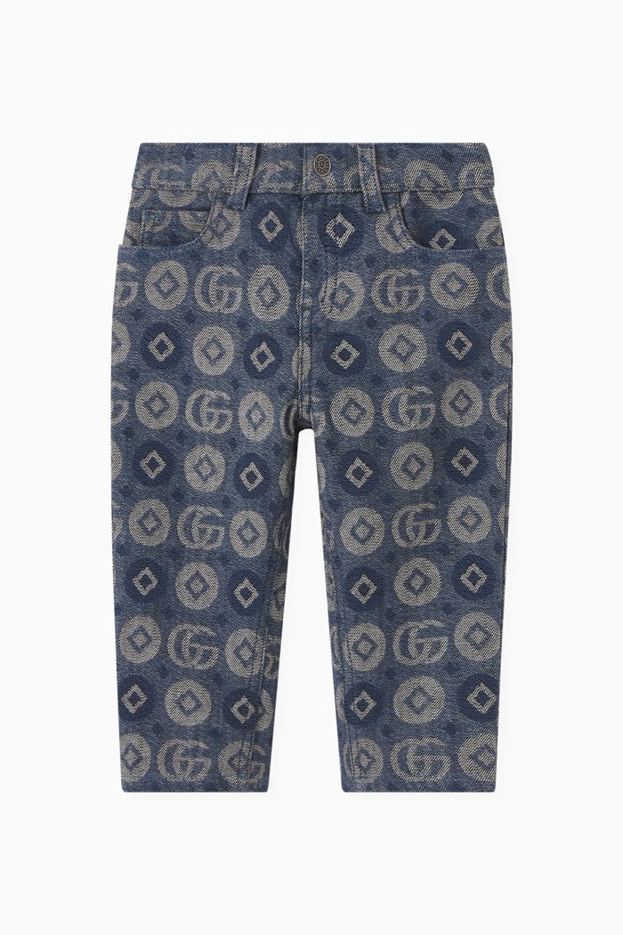 

Logo Denim Pants in Cotton, Blue