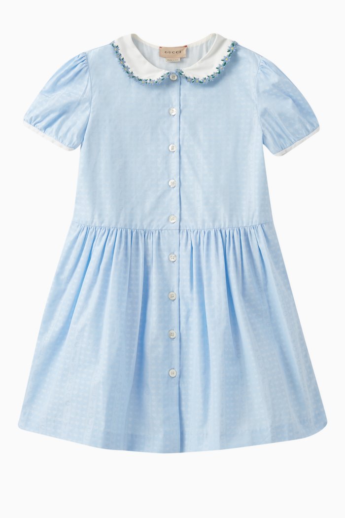 

Logo Stars Dress in Cotton, Blue