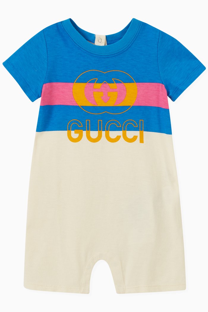 

Logo Romper in Cotton, Neutral
