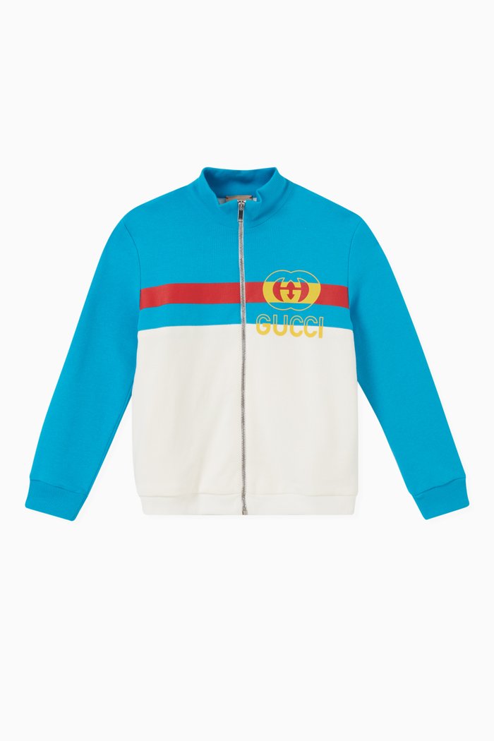 Logo Jacket in Cotton, White