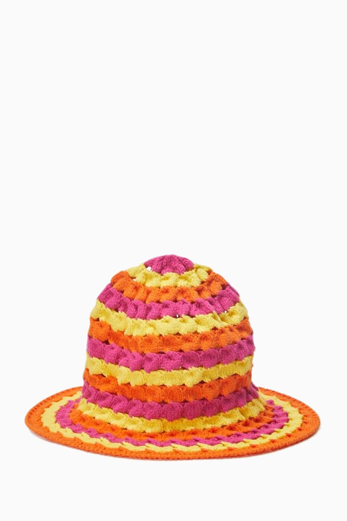 

The Bucket Hat in Crochet-knit, Multicolour