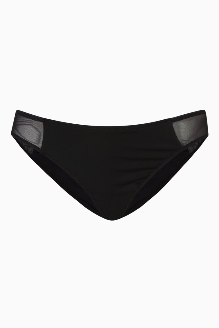 

Emily Bikini Briefs in Ribbed Knit, Black