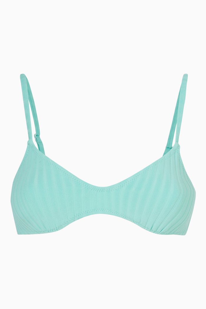 

The Rachel Belt Bikini Top, Blue