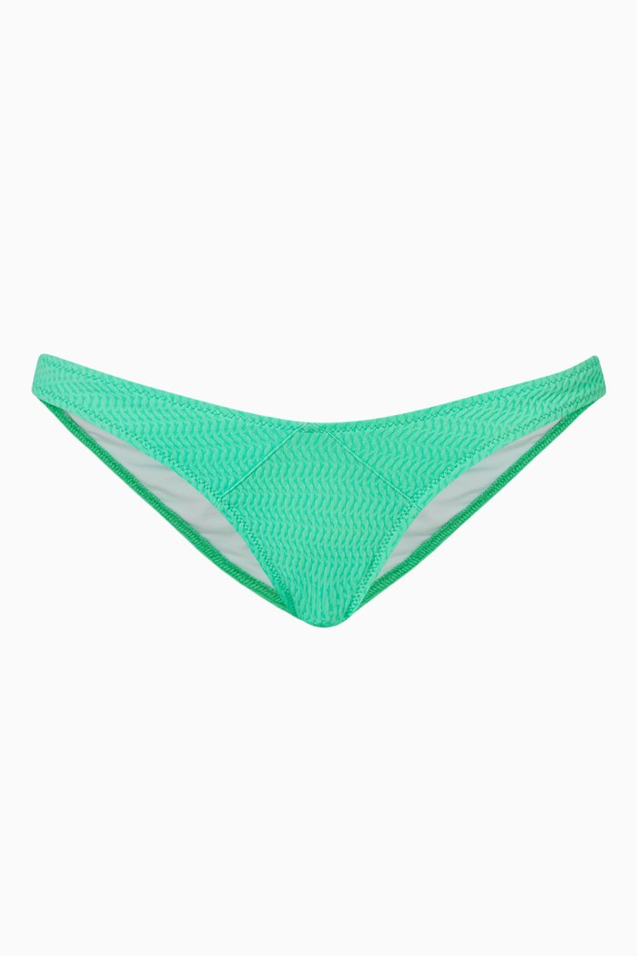 

Sienna Bikini Briefs in Ribbed Knit, Green