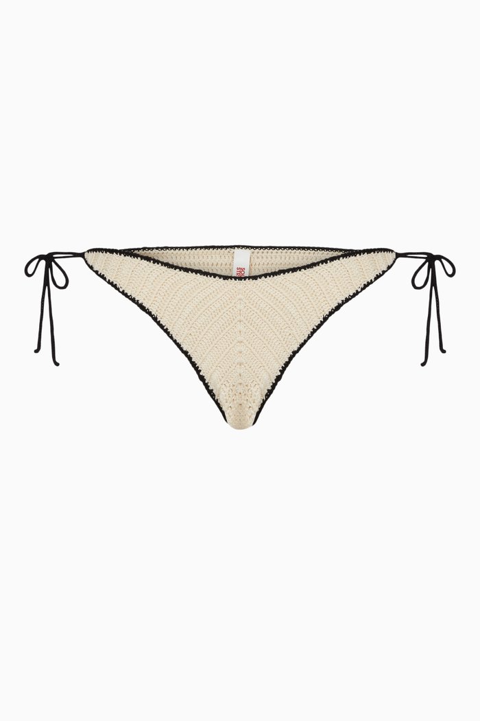 

The Azalea Bikini Briefs in Crochet-knit, White