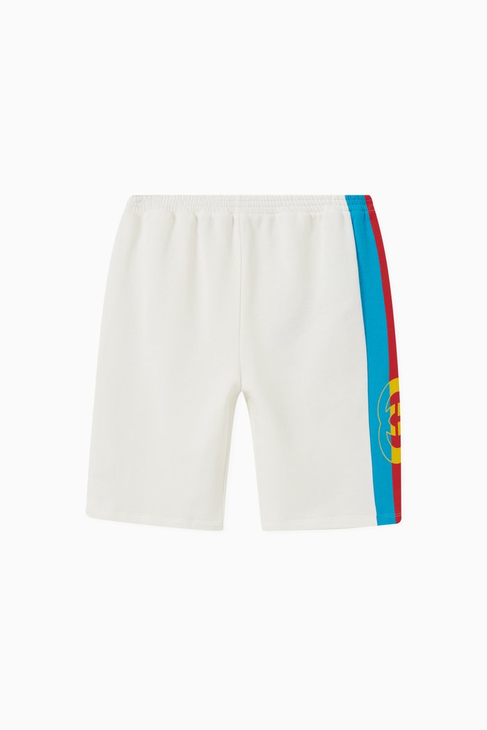 

Logo Tape Bermuda Shorts in Cotton, White