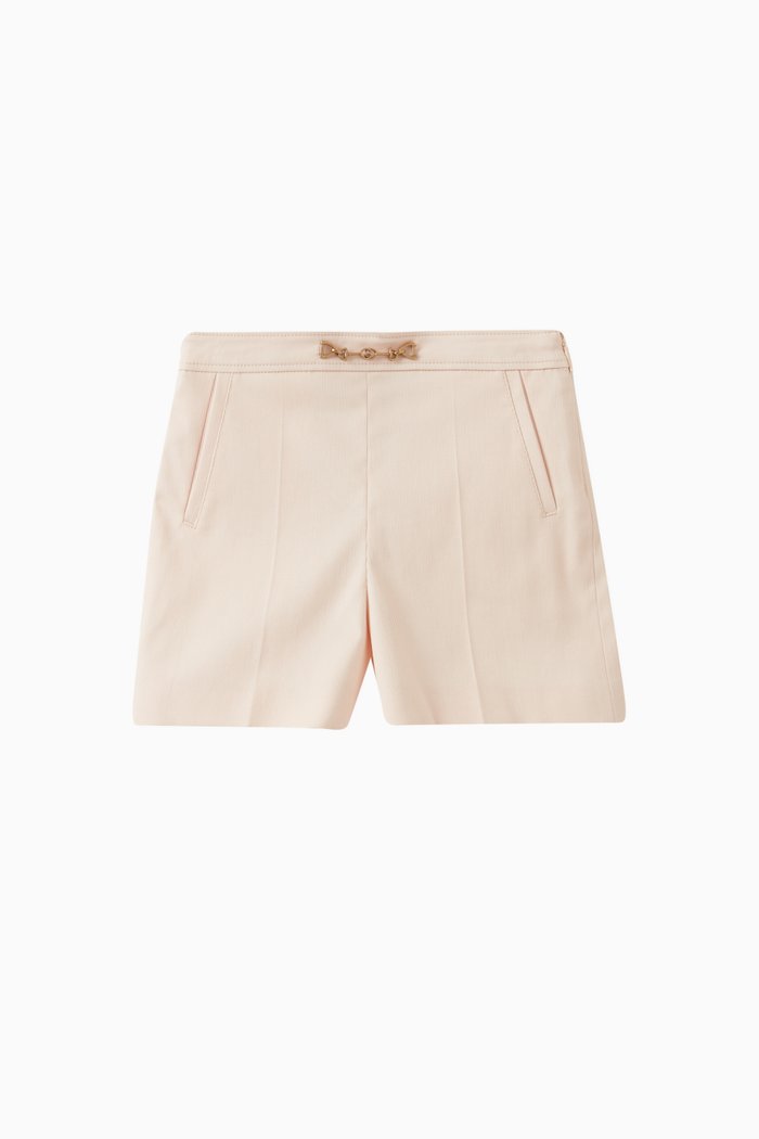 

Metal Logo Bermuda Shorts in Cotton, Pink