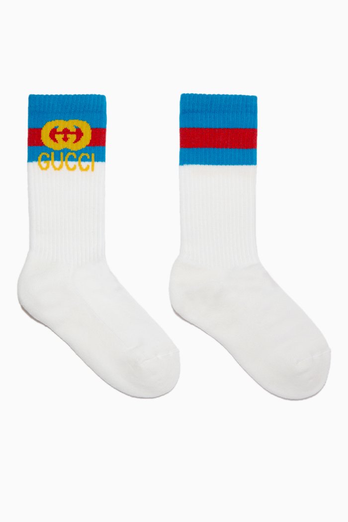 

Logo Socks in Cotton-blend, White