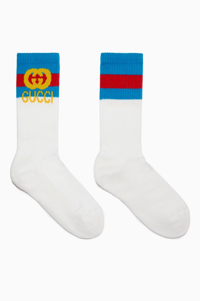 

Logo Socks in Cotton-blend, White