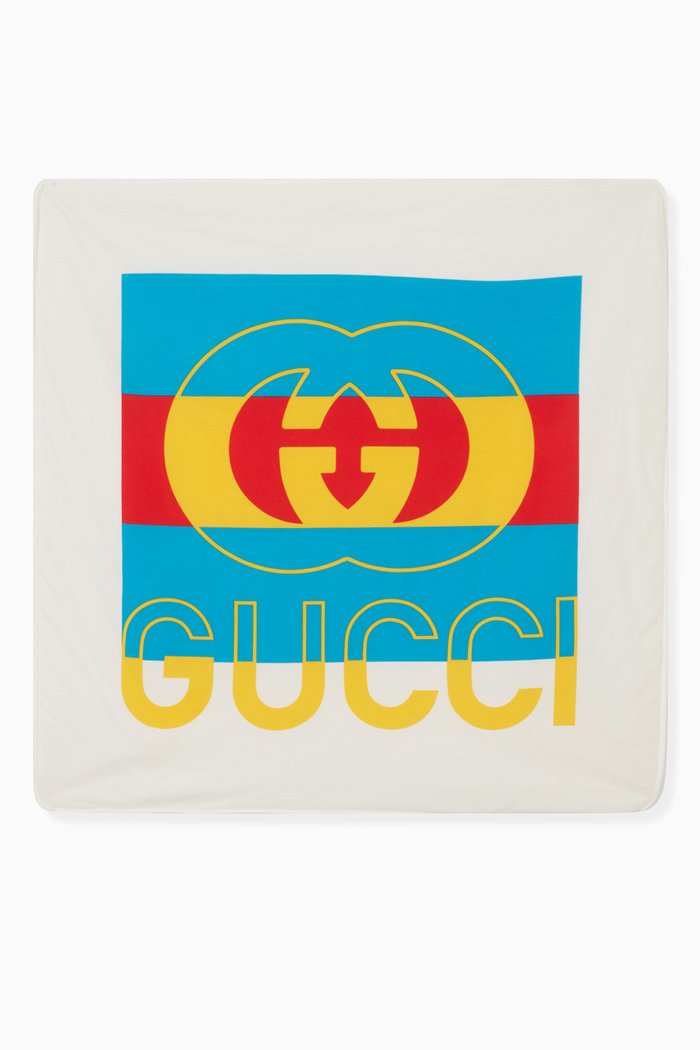

Logo Blanket in Cotton, White