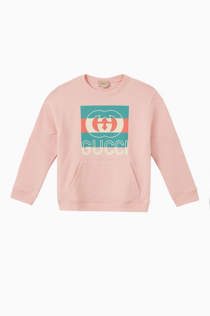 

Logo Sweatshirt in Cotton, Pink