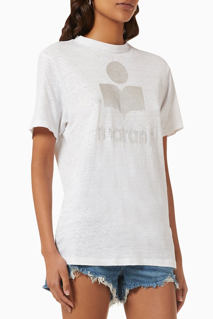 

Zewel Logo-print T-shirt in Linen, White