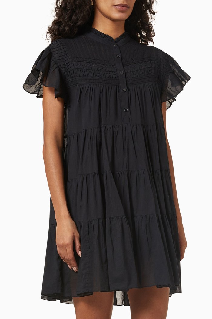 

Lanikaye Mini Dress in Cotton Voile, Black