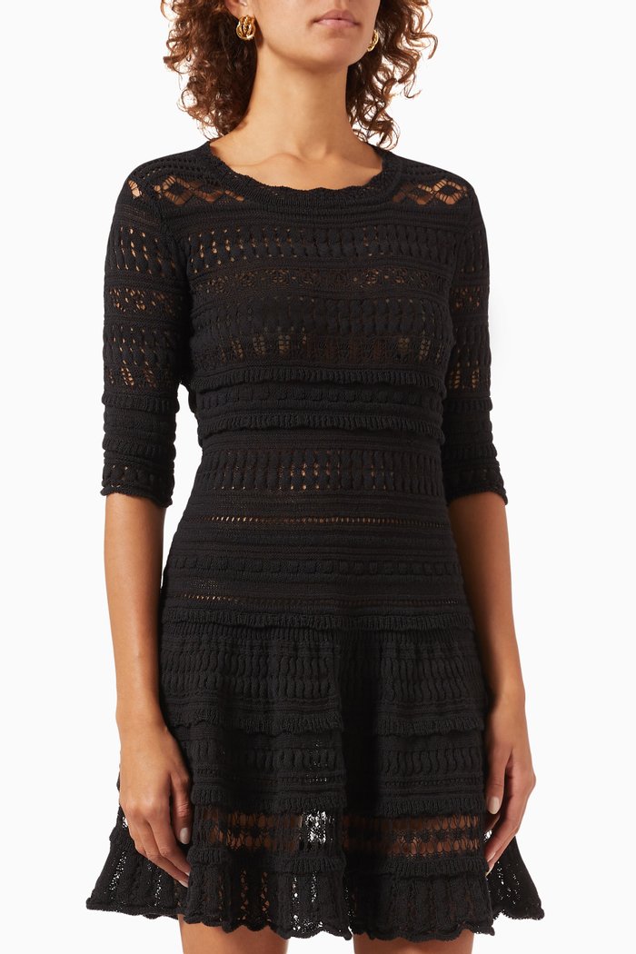

Fauve Mini Dress in Cotton, Black