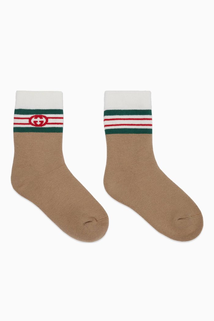

Logo Socks in Cotton-blend, Brown