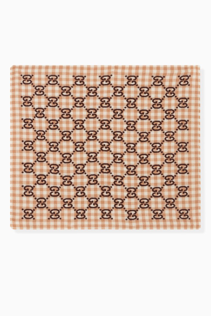 

Logo Blanket in Wool, Brown