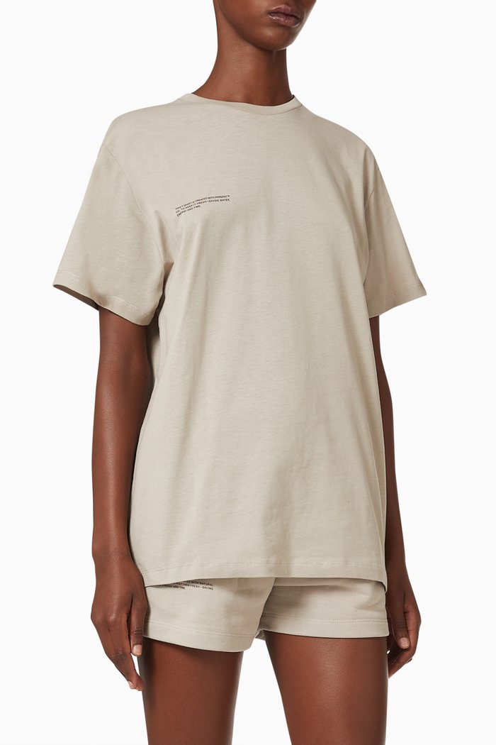 

5 Logo Printed T-shirt in Organic Cotton, Grey
