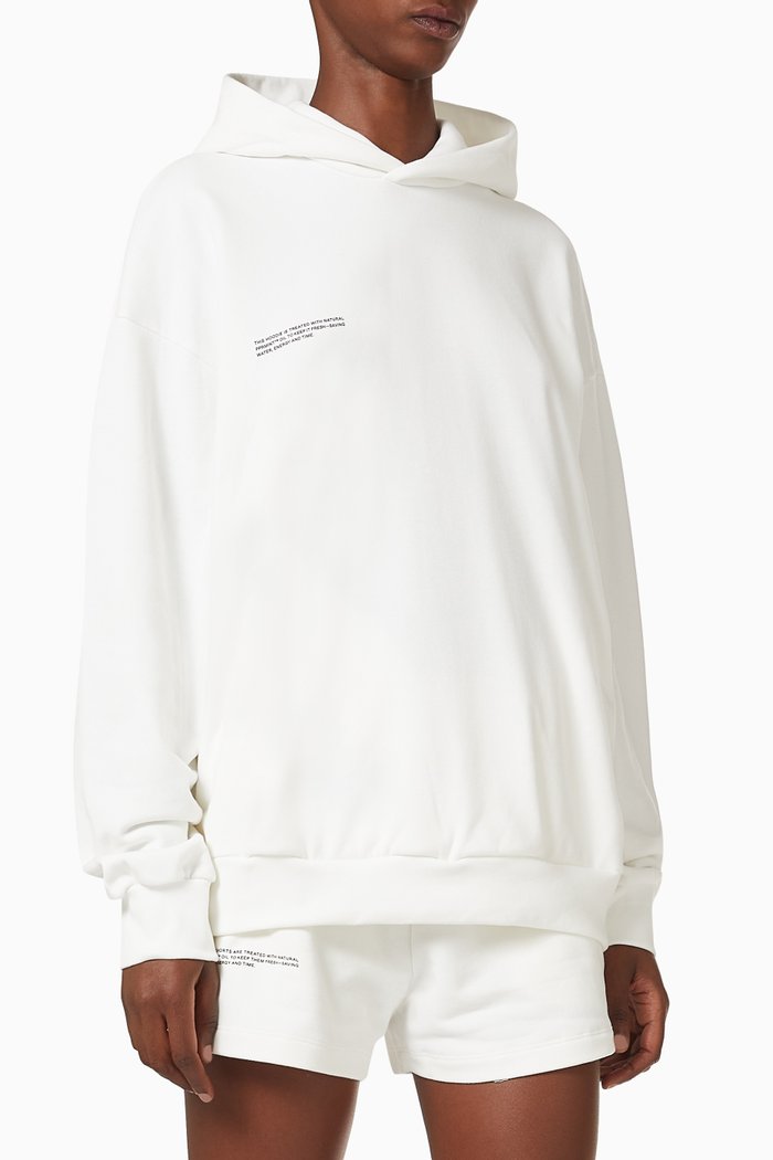 

365 Logo Print Hoodie in Organic Cotton, Neutral
