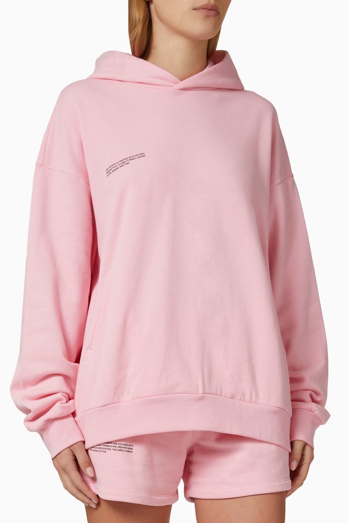 

365 Logo Printed Hoodie in Organic Cotton, Pink
