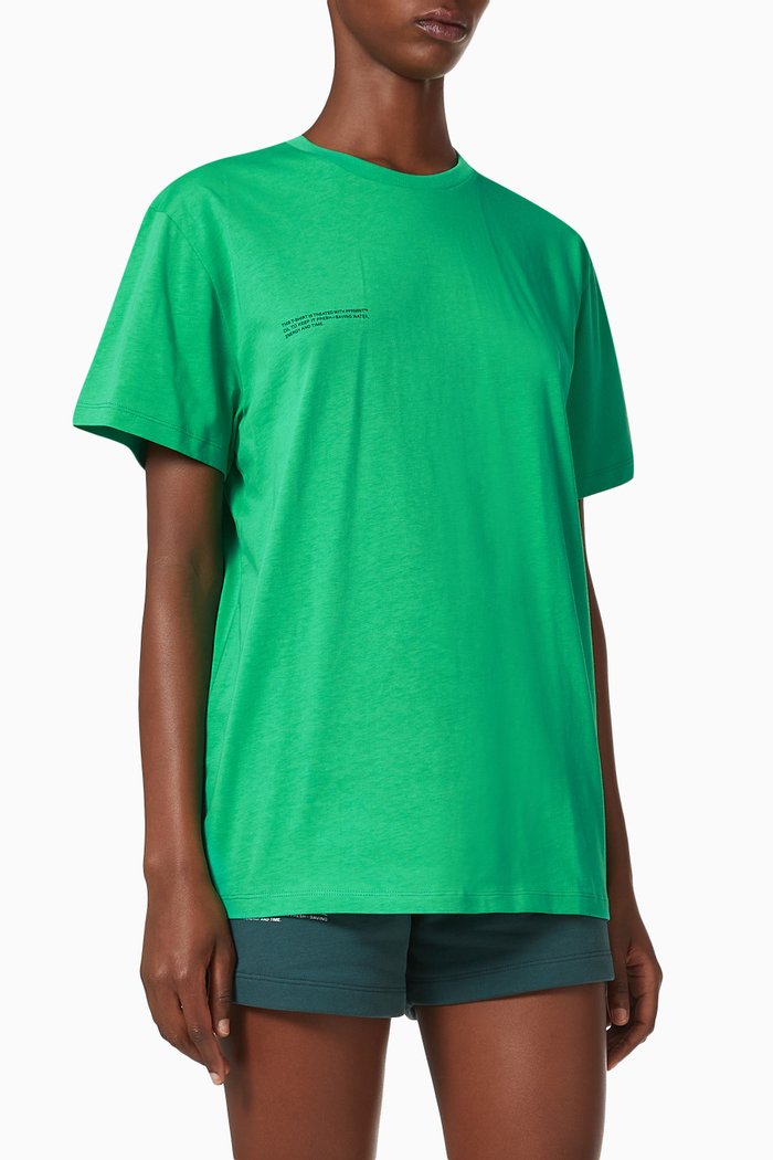 

Logo Print T-shirt in Organic Cotton, Green