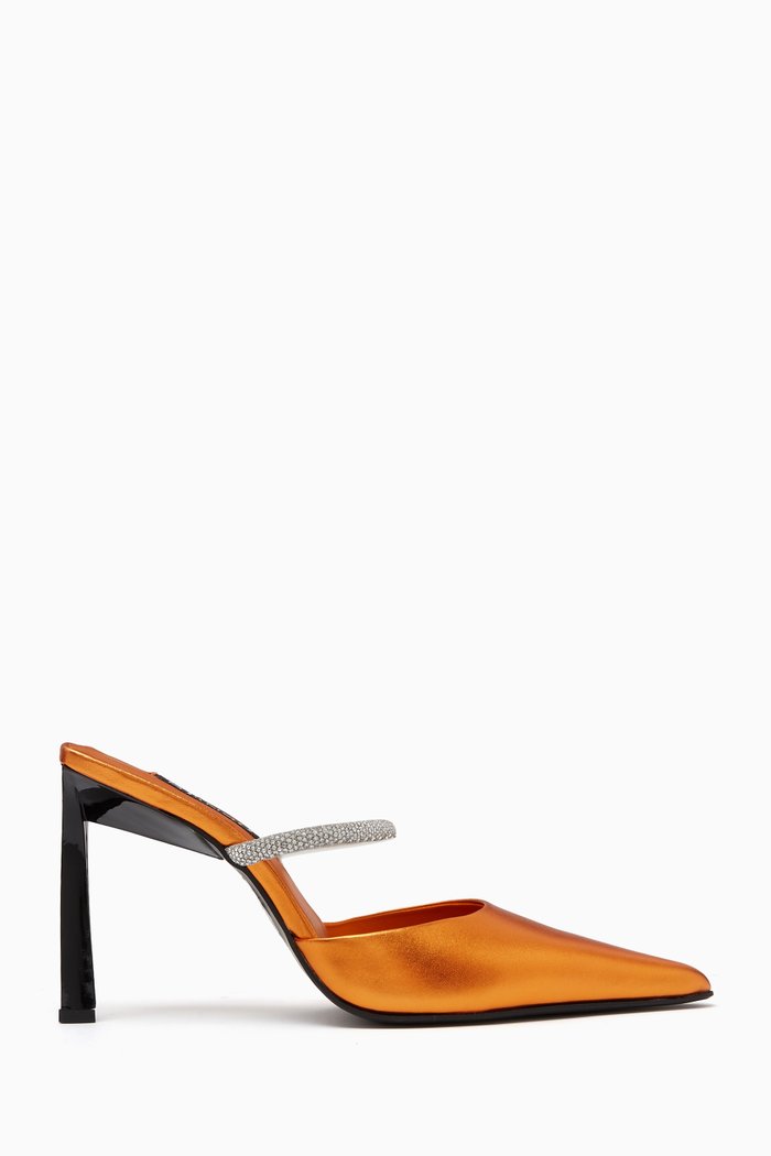 

Odessy 105 Mules in Metallic-leather, Orange