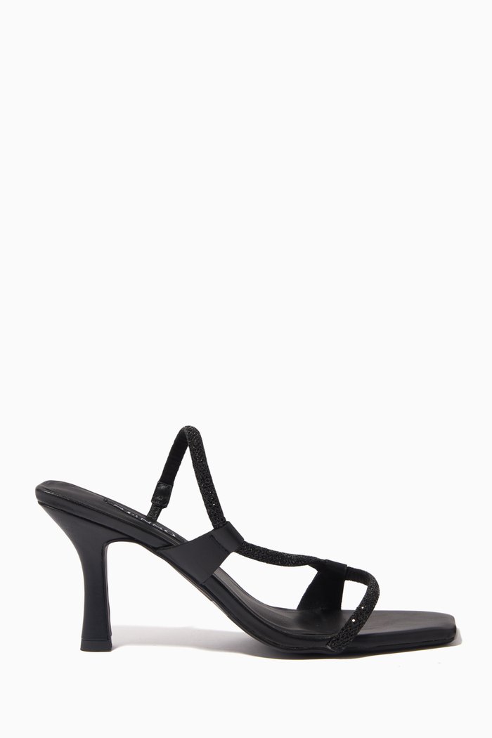 

Umme 95 Crystal-embellished Sandals in Leather, Black