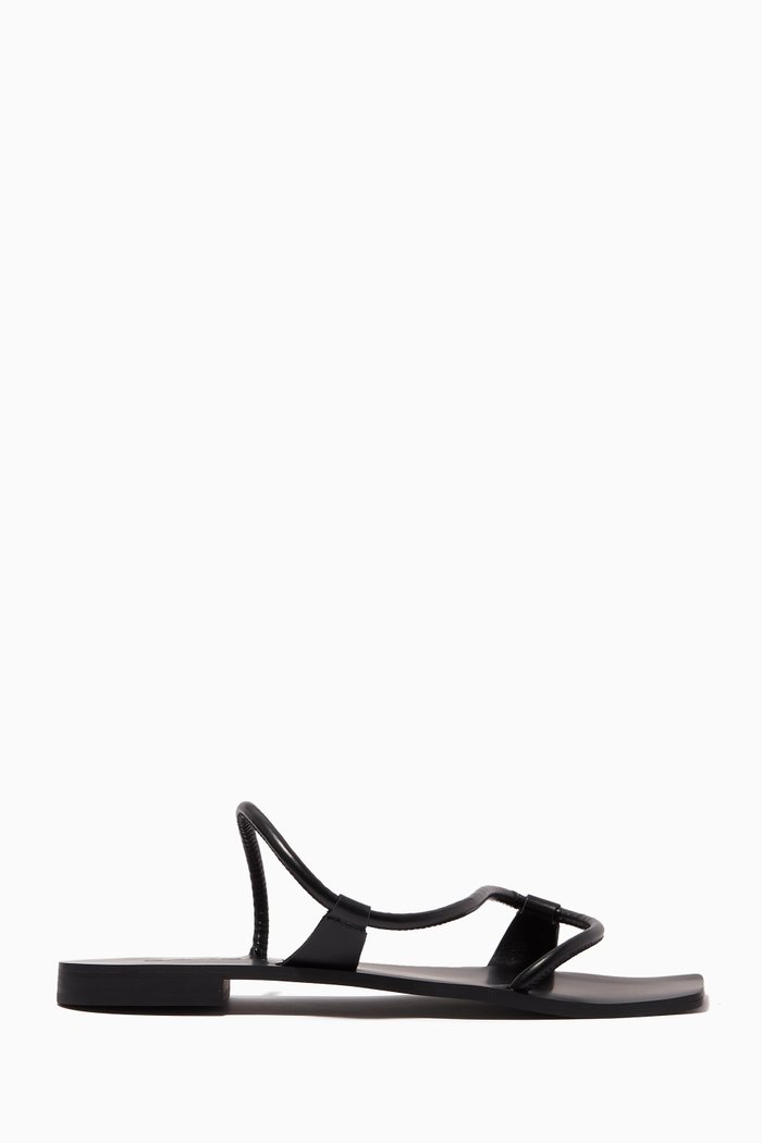 

Gaia II Ankle-strap Sandals in Leather, Black