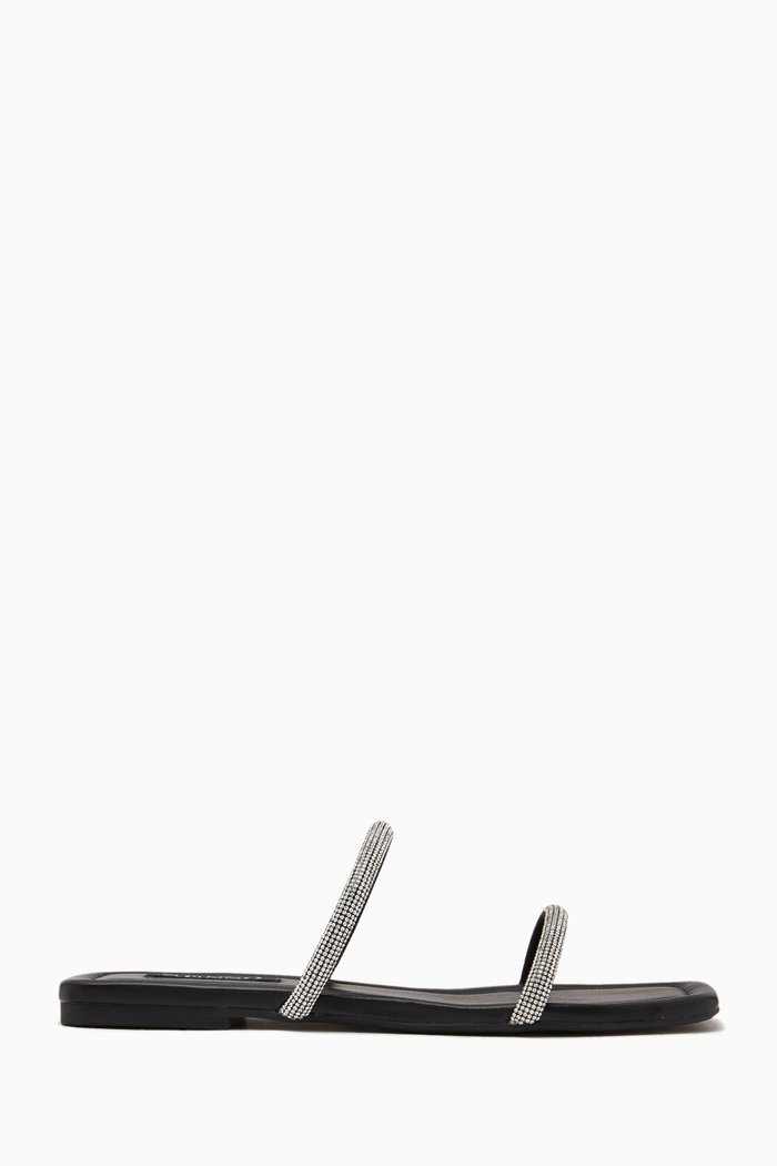 

Holly Crystal Slides, Black