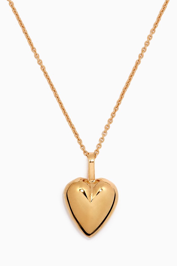 

Heart Pendant Necklace in Metal, Gold