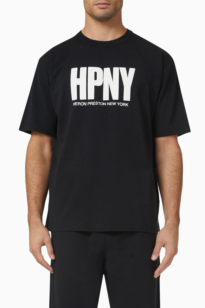 

Logo Print T-shirt in Cotton, Black
