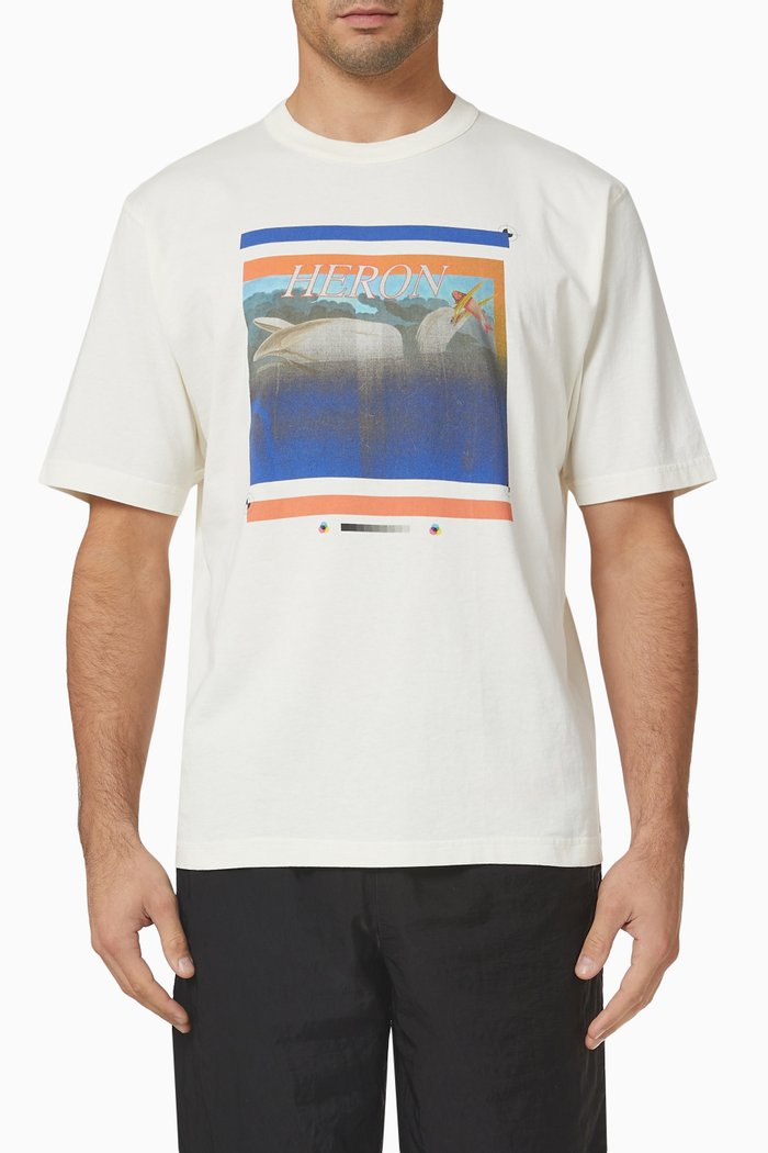 

Logo Graphic Print T-shirt in Cotton, White