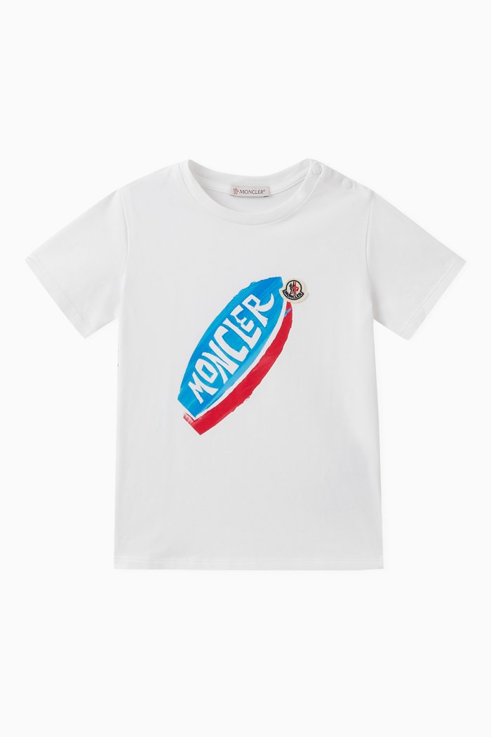 Logo Print T-Shirt in Cotton, White