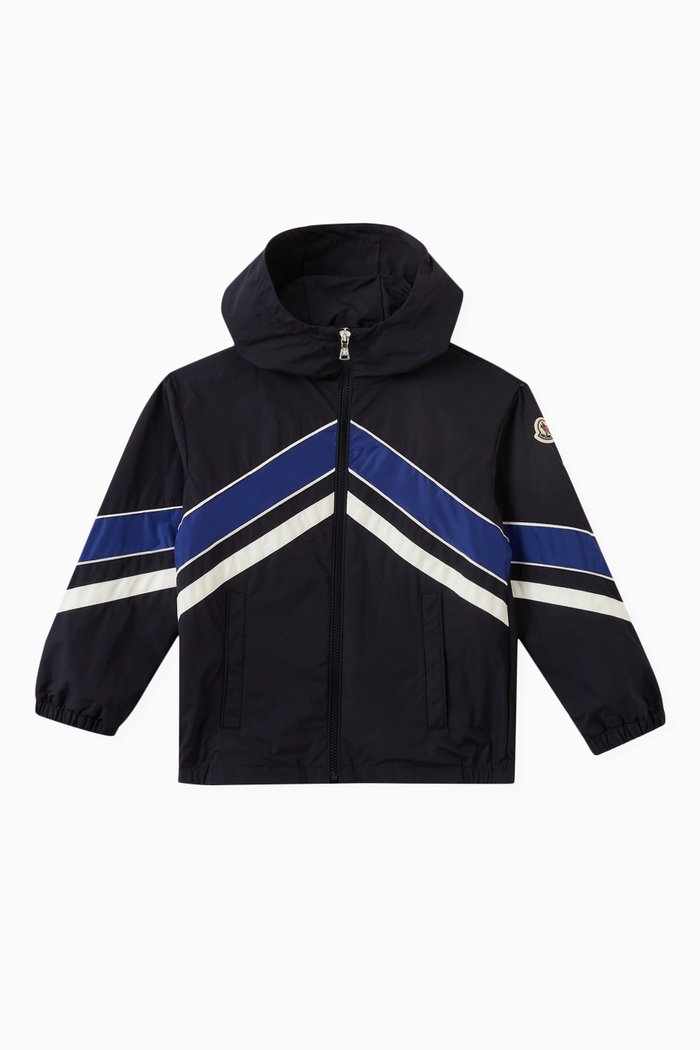 

Tseren Striped Jacket in Polyester, Black