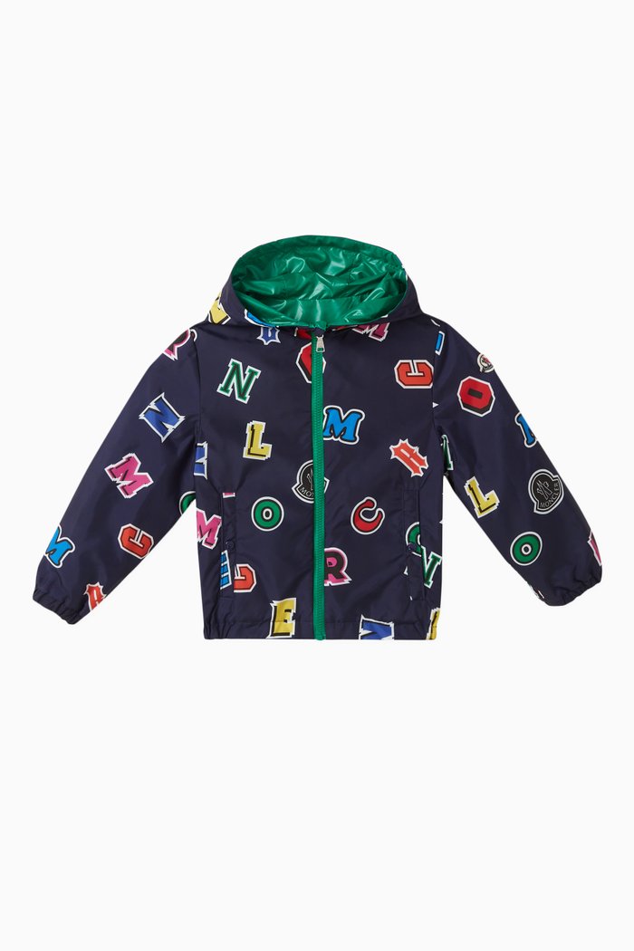 

Delbee Letters Reversible Jacket in Nylon, Black